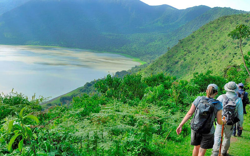 Walking safari in ngorongoro